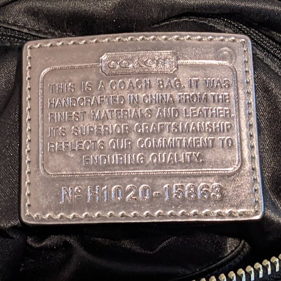 Coach Poppy canvas satchel with Coach bag chains - Picture 5 of 5